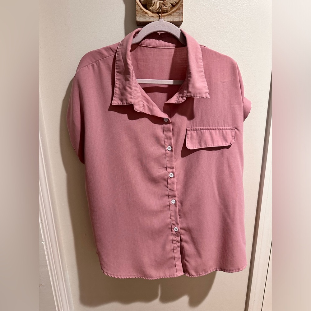 Pink button down